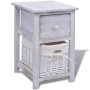 White wooden nightstand by vidaXL, Nightstands - Ref: Foro24-242866, Price: 59,01 €, Discount: %