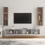 TV furniture set 4 pieces gray Sonoma plywood by , TV Furniture - Ref: Foro24-3114212, Price: 171,36 €, Discount: %