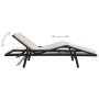 Sun lounger with black synthetic rattan cushion by vidaXL, Loungers - Ref: Foro24-43108, Price: 123,54 €, Discount: %