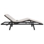 Sun lounger with black synthetic rattan cushion by vidaXL, Loungers - Ref: Foro24-43108, Price: 123,54 €, Discount: %