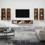 TV furniture set, 6 pieces, smoked oak plywood by , TV Furniture - Ref: Foro24-3114355, Price: 247,97 €, Discount: %