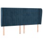 Headboard with dark blue velvet ears 163x23x118/128 cm by , Headboards and footboards - Ref: Foro24-3118252, Price: 132,35 €,...