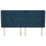 Headboard with dark blue velvet ears 163x23x118/128 cm by , Headboards and footboards - Ref: Foro24-3118252, Price: 132,35 €,...