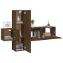 3-piece TV furniture set made of brown oak plywood by , TV Furniture - Ref: Foro24-3120229, Price: 120,76 €, Discount: %