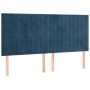 Headboard with LED lights dark blue velvet 160x5x118/128 cm by , Headboards and footboards - Ref: Foro24-3122720, Price: 120,...