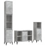 Set muebles de baño 3 piezas madera contrachapada gris hormigón de , Muebles de baño - Ref: Foro24-3185625, Precio: 199,99 €,...