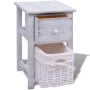 White wooden nightstand by vidaXL, Nightstands - Ref: Foro24-242866, Price: 59,01 €, Discount: %