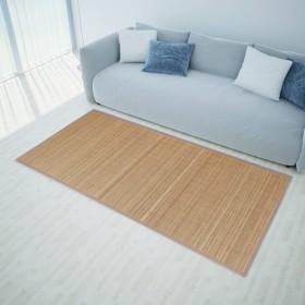 Rectangular brown bamboo rug 150 x 200 cm by , Rugs - Ref: Foro24-241340, Price: 46,59 €, Discount: %