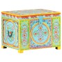 Hand-painted storage box 50x40x40 cm solid mango wood by , Storage baskets - Ref: Foro24-323540, Price: 160,99 €, Discount: %