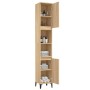 Armario de baño madera contrachapada roble Sonoma 30x30x190 cm de , Muebles de baño - Ref: Foro24-819799, Precio: 99,99 €, De...