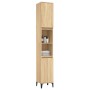 Armario de baño madera contrachapada roble Sonoma 30x30x190 cm de , Muebles de baño - Ref: Foro24-819799, Precio: 98,06 €, De...