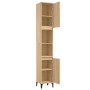 Armario de baño madera contrachapada roble Sonoma 30x30x190 cm de , Muebles de baño - Ref: Foro24-819799, Precio: 98,06 €, De...