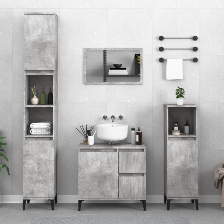 Bathroom cabinet made of gray concrete plywood, measuring 30x30x190 cm. by , Bathroom furniture - Ref: Foro24-819800, Price: ...