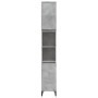 Armario de baño madera contrachapada gris hormigón 30x30x190 cm de , Muebles de baño - Ref: Foro24-819800, Precio: 87,71 €, D...