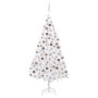 Árbol de Navidad preiluminado con luces y bolas blanco 240 cm de , Arboles de navidad - Ref: Foro24-3077629, Precio: 183,51 €...