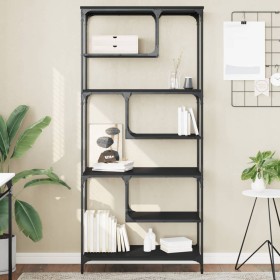 Estantería madera de ingeniería negro 81x36x176 cm de , Librerías y estanterías - Ref: Foro24-836223, Precio: 79,99 €, Descue...