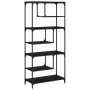 Engineered wood black shelving unit 81x36x176 cm by , Bookcases and shelves - Ref: Foro24-836223, Price: 97,38 €, Discount: %