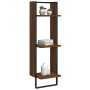 Wall shelf 3 levels brown oak wood 30x25x100 cm by , Shelves and shelves - Ref: Foro24-836307, Price: 32,10 €, Discount: %