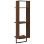 Wall shelf 3 levels brown oak wood 30x25x100 cm by , Shelves and shelves - Ref: Foro24-836307, Price: 32,10 €, Discount: %