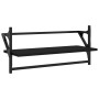 Wall shelves with bars 4 pcs black engineered wood by , Shelves and shelves - Ref: Foro24-836263, Price: 36,99 €, Discount: %