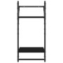 Wall shelves with bars 4 pcs black engineered wood by , Shelves and shelves - Ref: Foro24-836263, Price: 36,99 €, Discount: %