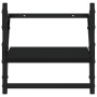 Wall shelves with bars 4 pcs black engineered wood by , Shelves and shelves - Ref: Foro24-836263, Price: 36,99 €, Discount: %