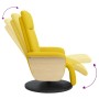 Sillón reclinable con reposapiés tela amarillo claro de , Sillones - Ref: Foro24-356529, Precio: 237,50 €, Descuento: %