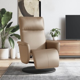 Sillón reclinable con reposapiés cuero sintético capuchino de , Sillones - Ref: Foro24-356548, Precio: 205,99 €, Descuento: %