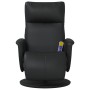 Sillón reclinable masaje con reposapiés cuero sintético negro de , Sillones - Ref: Foro24-356557, Precio: 240,40 €, Descuento: %