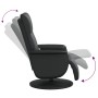 Sillón reclinable masaje con reposapiés cuero sintético negro de , Sillones - Ref: Foro24-356557, Precio: 240,40 €, Descuento: %