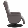 Sillón reclinable de masaje con reposapiés cuero sintético gris de , Sillones - Ref: Foro24-356555, Precio: 229,21 €, Descuen...