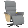 Light gray fabric reclining massage chair with footrest by , Armchairs - Ref: Foro24-356613, Price: 254,78 €, Discount: %