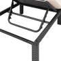 Garden lounger with black synthetic rattan cushion by vidaXL, Loungers - Ref: Foro24-42846, Price: 154,99 €, Discount: %