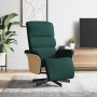 Sillón reclinable con reposapiés tela verde oscuro de , Sillones - Ref: Foro24-356605, Precio: 230,99 €, Descuento: %