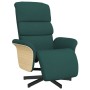 Sillón reclinable con reposapiés tela verde oscuro de , Sillones - Ref: Foro24-356605, Precio: 230,99 €, Descuento: %