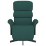 Sillón reclinable con reposapiés tela verde oscuro de , Sillones - Ref: Foro24-356605, Precio: 230,99 €, Descuento: %