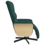 Sillón reclinable con reposapiés tela verde oscuro de , Sillones - Ref: Foro24-356605, Precio: 230,99 €, Descuento: %