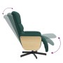 Sillón reclinable con reposapiés tela verde oscuro de , Sillones - Ref: Foro24-356605, Precio: 230,99 €, Descuento: %