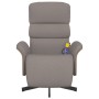 Recliner massage chair with footrest in taupe gray fabric by , Armchairs - Ref: Foro24-356618, Price: 249,19 €, Discount: %