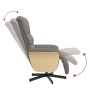 Recliner massage chair with footrest in taupe gray fabric by , Armchairs - Ref: Foro24-356618, Price: 249,19 €, Discount: %