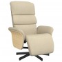 Sillón reclinable con reposapiés tela color crema de , Sillones - Ref: Foro24-356607, Precio: 239,99 €, Descuento: %