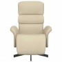 Sillón reclinable con reposapiés tela color crema de , Sillones - Ref: Foro24-356607, Precio: 239,99 €, Descuento: %