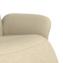 Sillón reclinable con reposapiés tela color crema de , Sillones - Ref: Foro24-356607, Precio: 239,99 €, Descuento: %