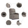 Sillón reclinable de tela gris taupe de , Sillones - Ref: Foro24-371759, Precio: 219,97 €, Descuento: %