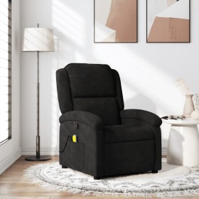 Sillón de masaje reclinable de terciopelo negro de , Sillones - Ref: Foro24-371814, Precio: 236,99 €, Descuento: %