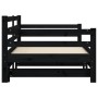 Sofá cama nido madera maciza de pino negro 80x200 cm de , Camas y somieres - Ref: Foro24-836152, Precio: 222,99 €, Descuento: %