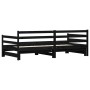 Sofá cama nido madera maciza de pino negro 80x200 cm de , Camas y somieres - Ref: Foro24-836152, Precio: 222,99 €, Descuento: %