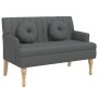 Dark gray fabric bench with cushions, 113x64.5x75.5 cm by , Banks - Ref: Foro24-372131, Price: 182,90 €, Discount: %