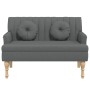 Dark gray fabric bench with cushions, 113x64.5x75.5 cm by , Banks - Ref: Foro24-372131, Price: 182,90 €, Discount: %