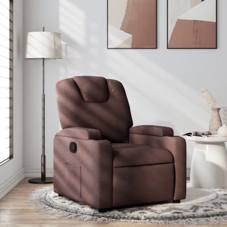 Dark Brown Fabric Reclining Massage Chair by , Armchairs - Ref: Foro24-372370, Price: 227,50 €, Discount: %